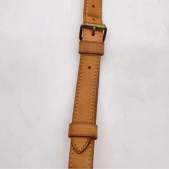 Louis Vuitton Tan Leather Belt with Gold Accents - Picture 8 of 14